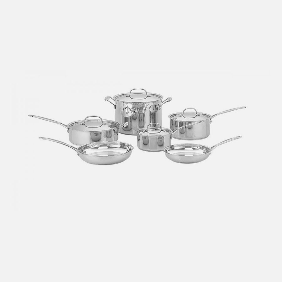 Discontinued Chef's Classic™ Nonstick Stainless 10 Piece Set (77-10NS)
