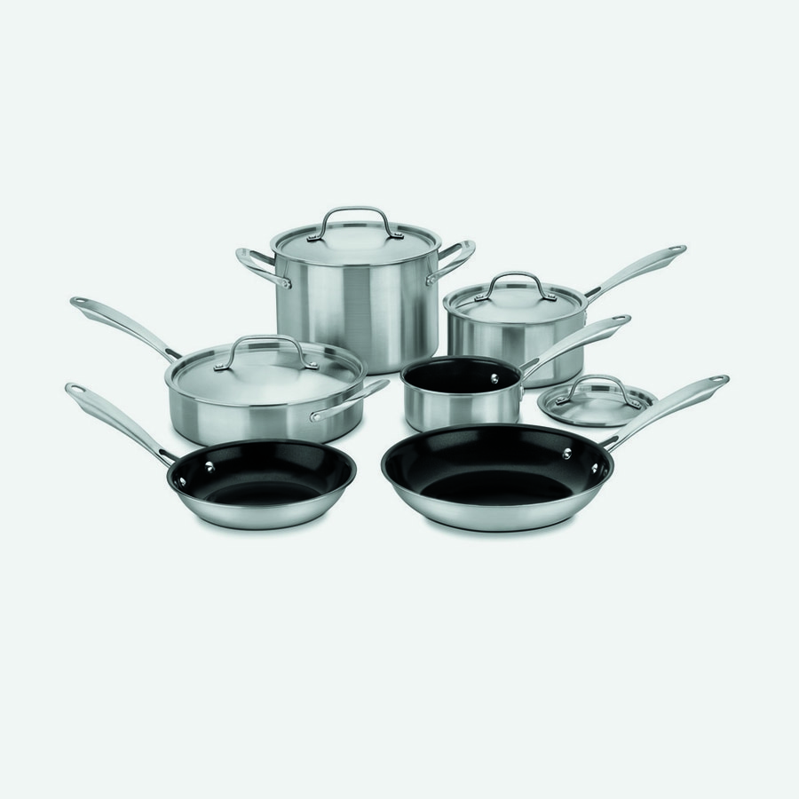 Discontinued GreenGourmet® Tri-ply Stainless Steel 10 Piece Set