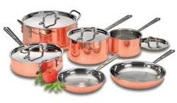 Discontinued 10 Piece Copper Cookware Set