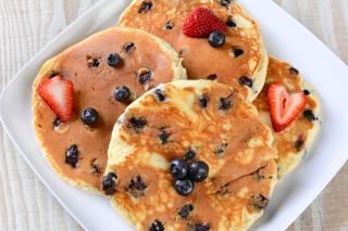Blueberry Oat Buttermilk Pancakes