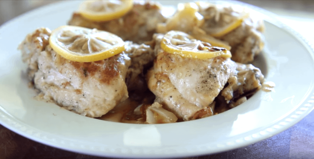 Lemon Chicken with Rosemary - Electric Skillet