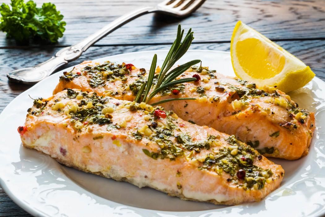 Salmon with Lemon-Herb Butter