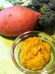 This is an easy way to introduce broccoli when paired with sweet potato. Submitted by wbaull