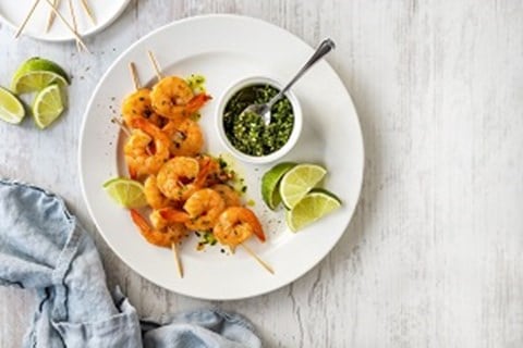 Grilled Pesto Shrimp