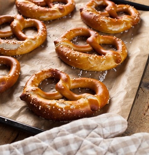 Pretzels with Rosemary and Flake Sea Salt
