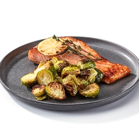 Thyme-Glazed Salmon with Brussels Sprouts