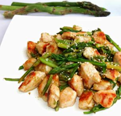 Grilled Spring Chicken with Asparagus