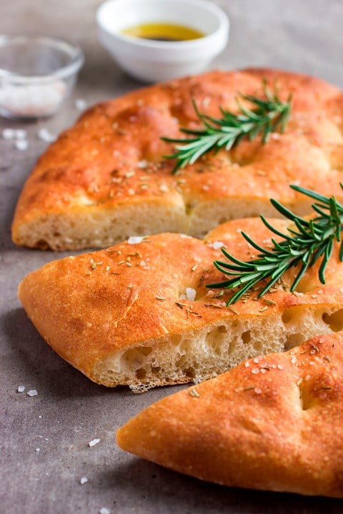 Rosemary Focaccia with Roasted Grapes