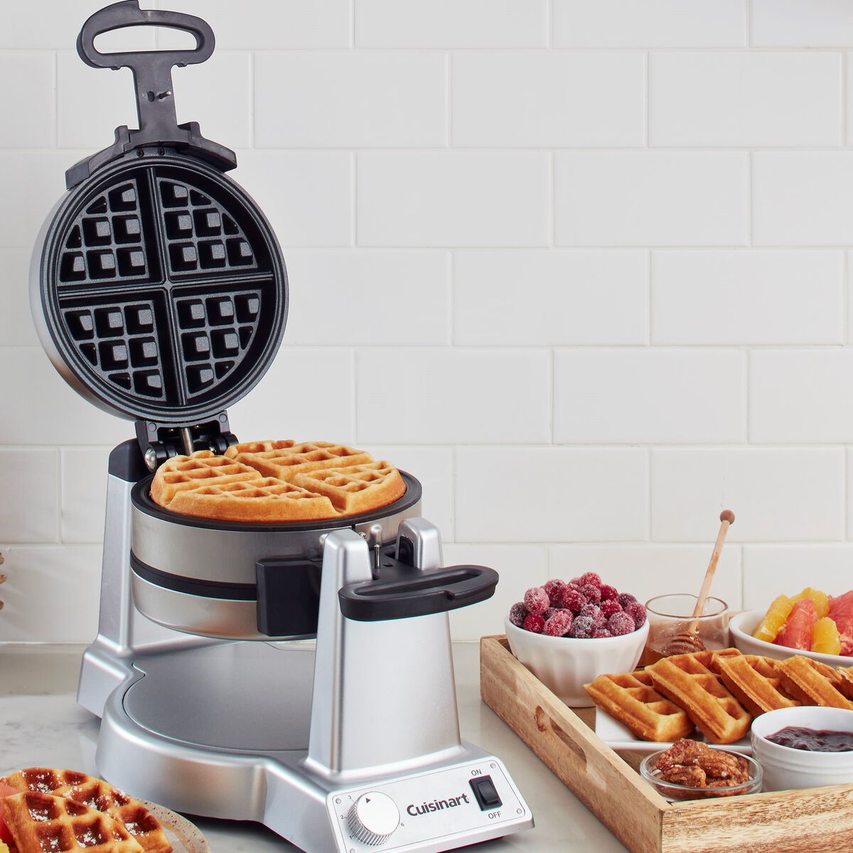 クイジナート Cuisinart 片付き ダブルワッフルメーカー 両面 均一焼き