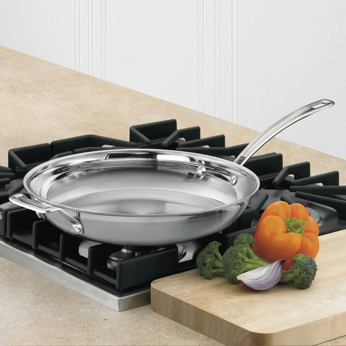Discontinued MultiClad Pro Triple Ply Stainless Cookware 12'' Skillet with Helper Handle 2