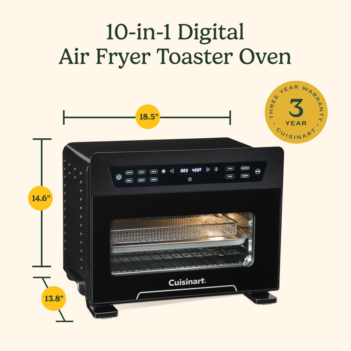10-in-1 Digital Toaster Oven Air Fryer 9