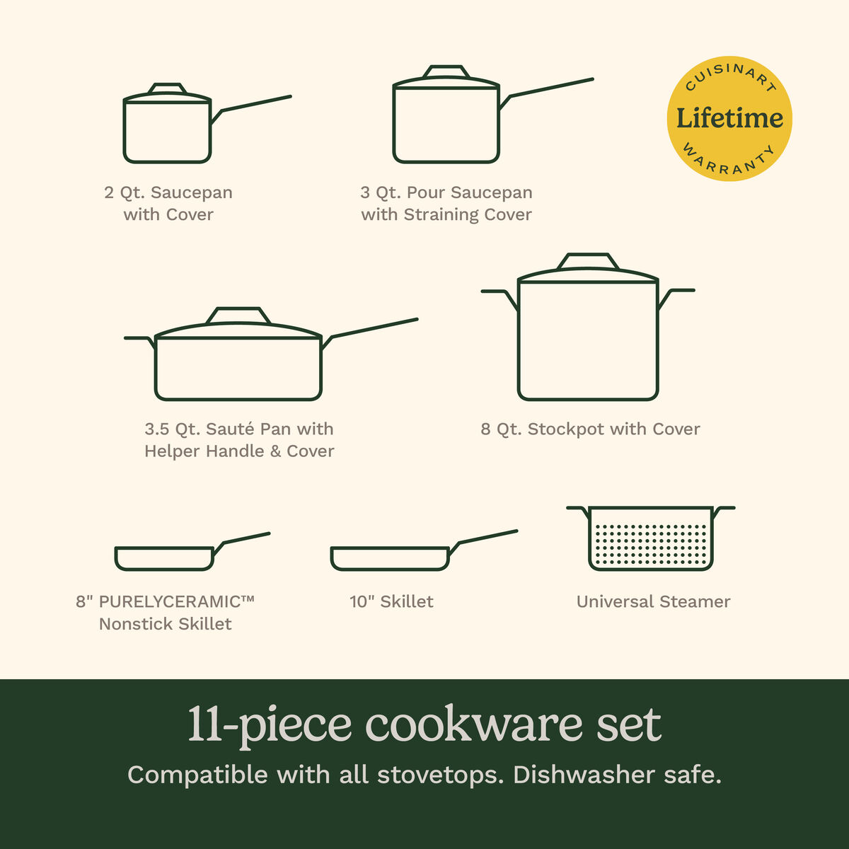Professional Series&trade; Cookware 11 Piece Set