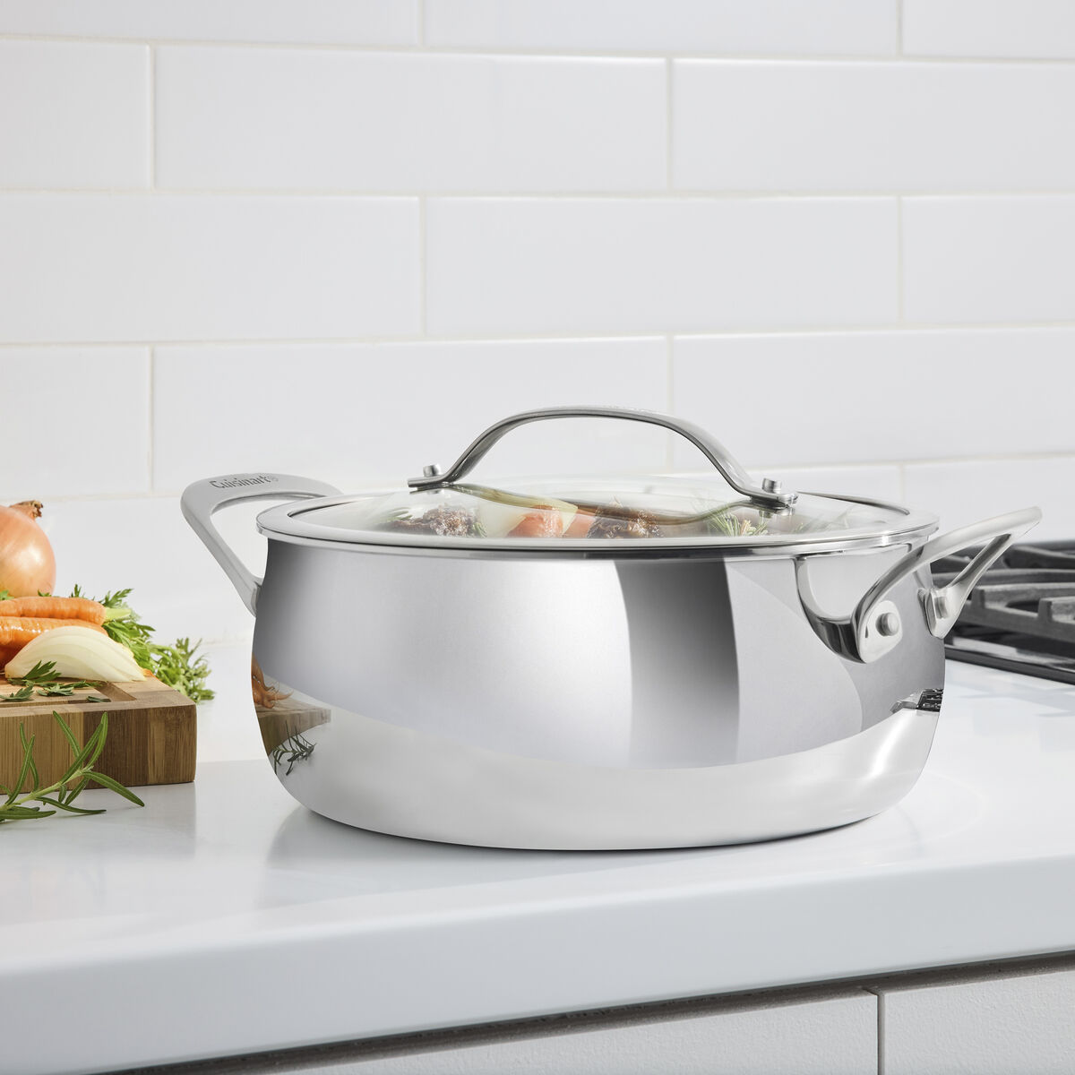 PureClad&trade; Triple-Ply 4.5 Qt. Stainless Steel Dutch Oven wth Cover 2