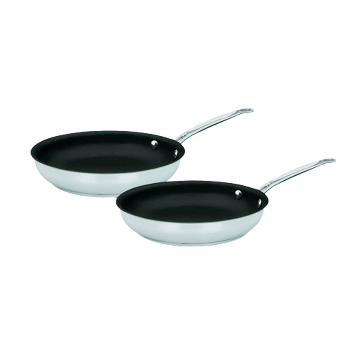 Chef's Classic™ Stainless Set of 2 Non-Stick Skillets (9