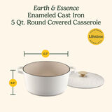 Earth & Essence 5 Qt. Casserole with Cover - Sage Design 7