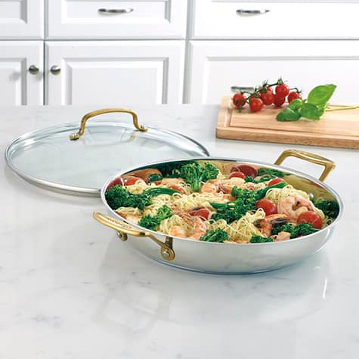 Discontinued Mineral Collection Stainless Cookware 12" Everyday Pan with Cover 2