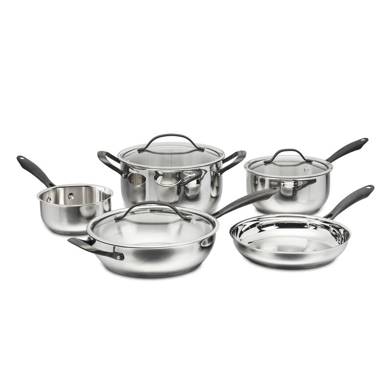 Radiant Pro Stainless&nbsp;with&nbsp;Brushed Titanium Finish 8-Pc Set