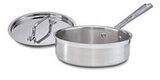 Discontinued Tri-Ply Stainless Steel 2 Qt. Saut&eacute; Pan with Cover 1
