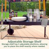 Outdoor BBQ Prep Cart 4