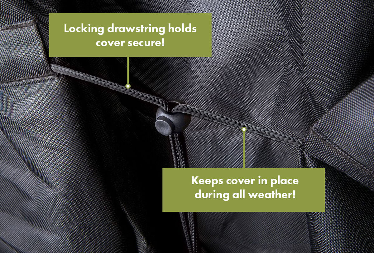 Heavy-Duty 60" Barbecue Grill Cover - Black 3