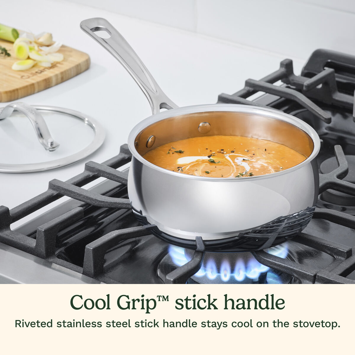 PureClad&trade; Triple-Ply 1.5 Qt. Stainless Steel Saucepan with Cover