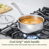 PureClad&trade; Triple-Ply 1.5 Qt. Stainless Steel Saucepan with Cover