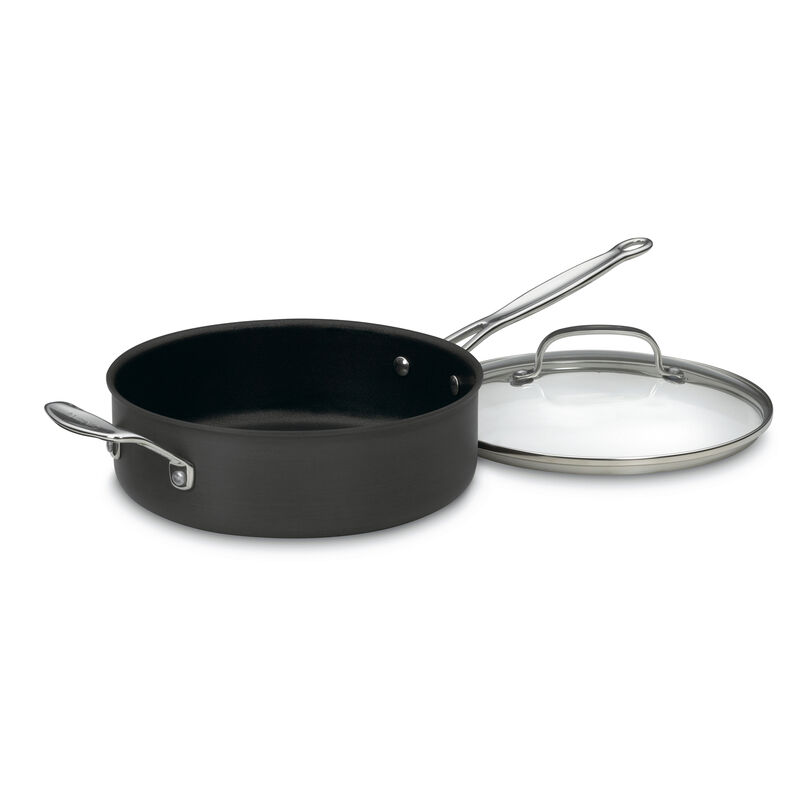Chef's Classic&trade; Nonstick Hard Anodized 5.5 Quart Saut&eacute; Pan with Helper Handle & Cover