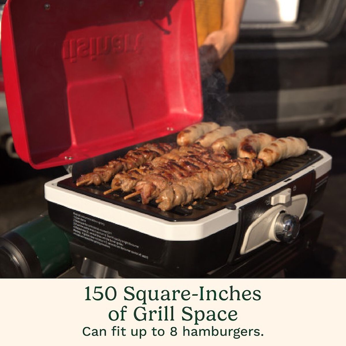 Discontinued Petite Gourmet Portable Gas Grill with VersaStand 4