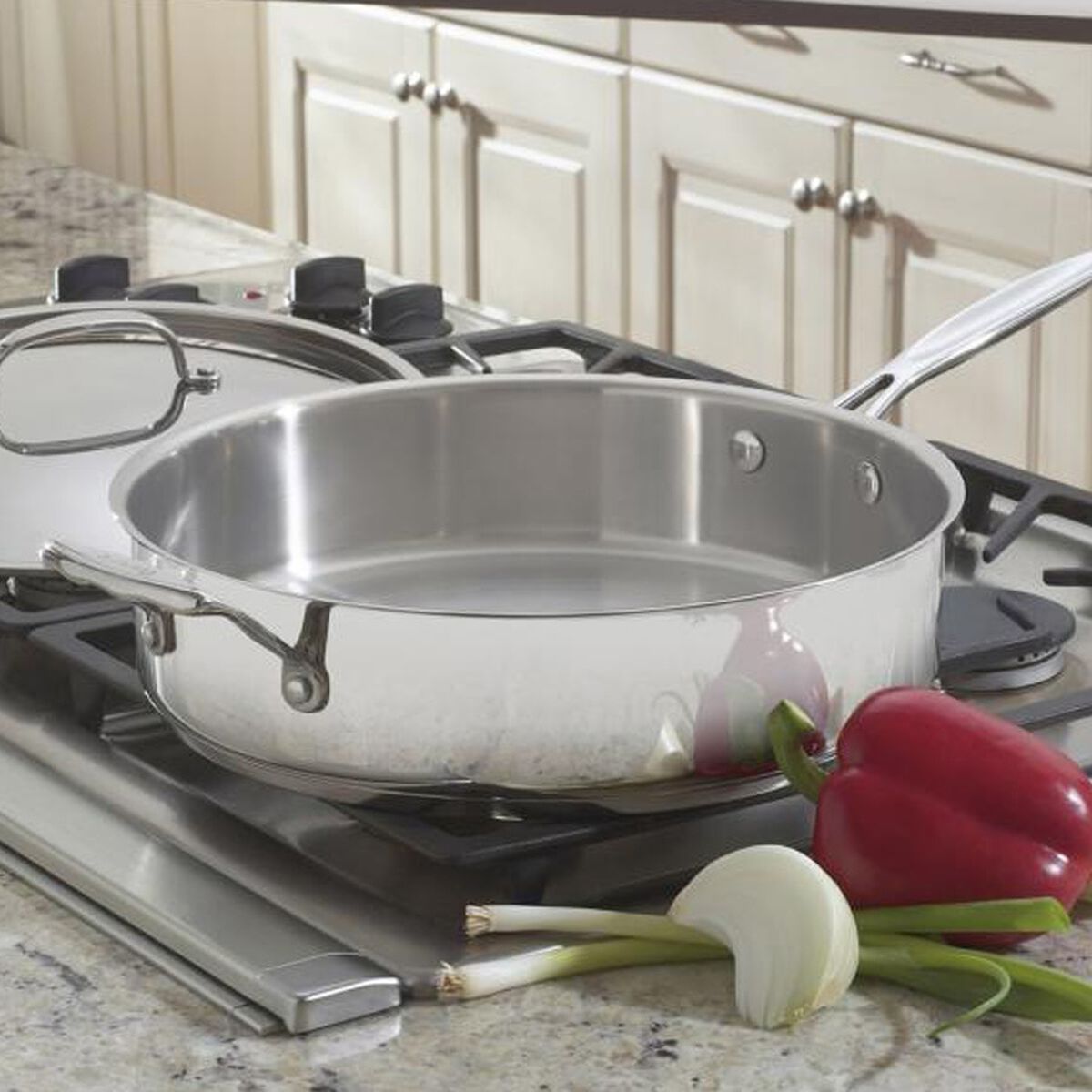 Discontinued Chef's Classic&trade; Stainless 5.5 Quart Saut&eacute; Pan with Helper Handle & Cover 2