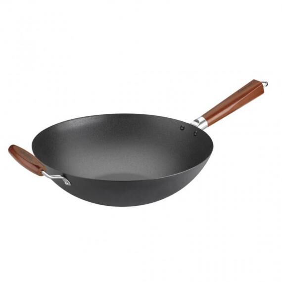 14" Pre-Seasoned Wok with Helper Handle - Thumbnail 5