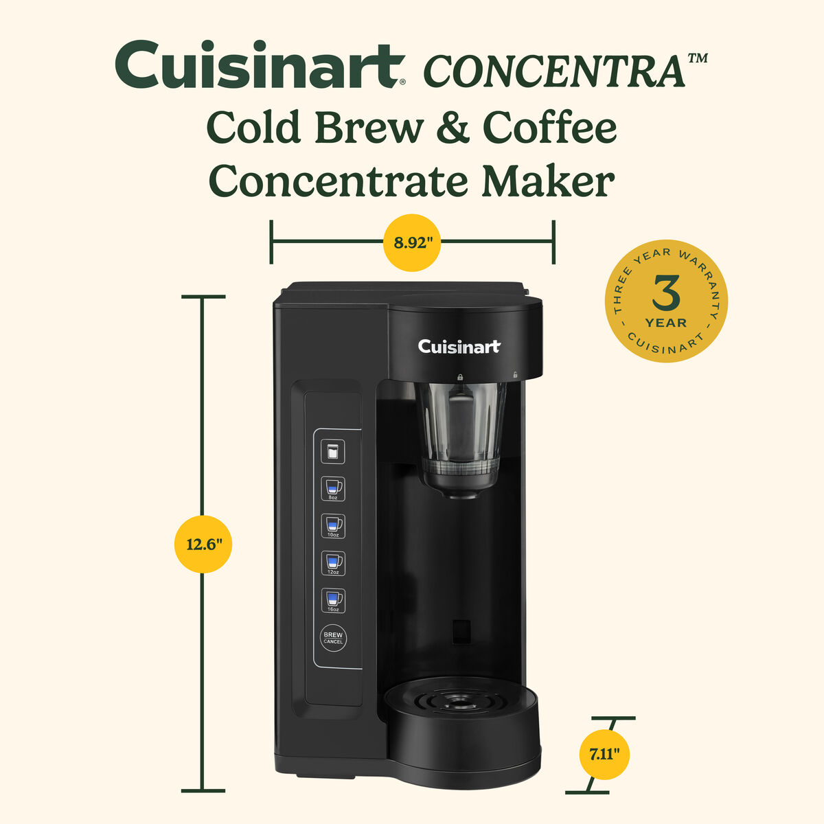 CONCENTRA&trade; Cold Brew & Coffee Concentrate Maker 9