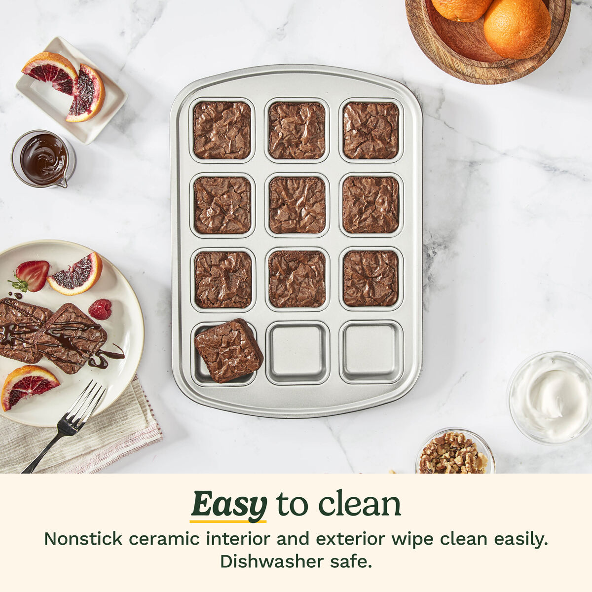 Chef's Classic&trade; Non-Stick 12-Cup Mini Brownie Pan 4