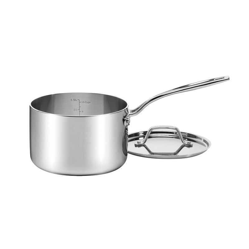 Custom-Clad 5-Ply 3 Qt. Saucepan with Cover