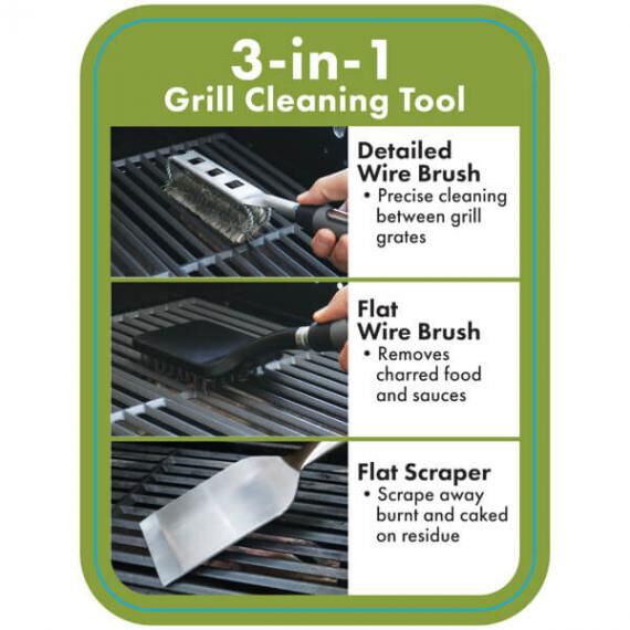Kit De Nettoyage Pour Barbecue à Pellets Cuisinart - 3 Pièces (pelle, Brosse, Grattoir), Léger Et Pratique - 5