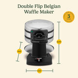 Double Flip Belgian Waffle Maker