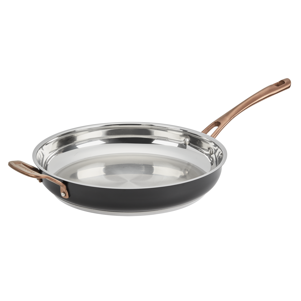 Matte Black Elegance 12&rdquo; Skillet w Helper Handle 1