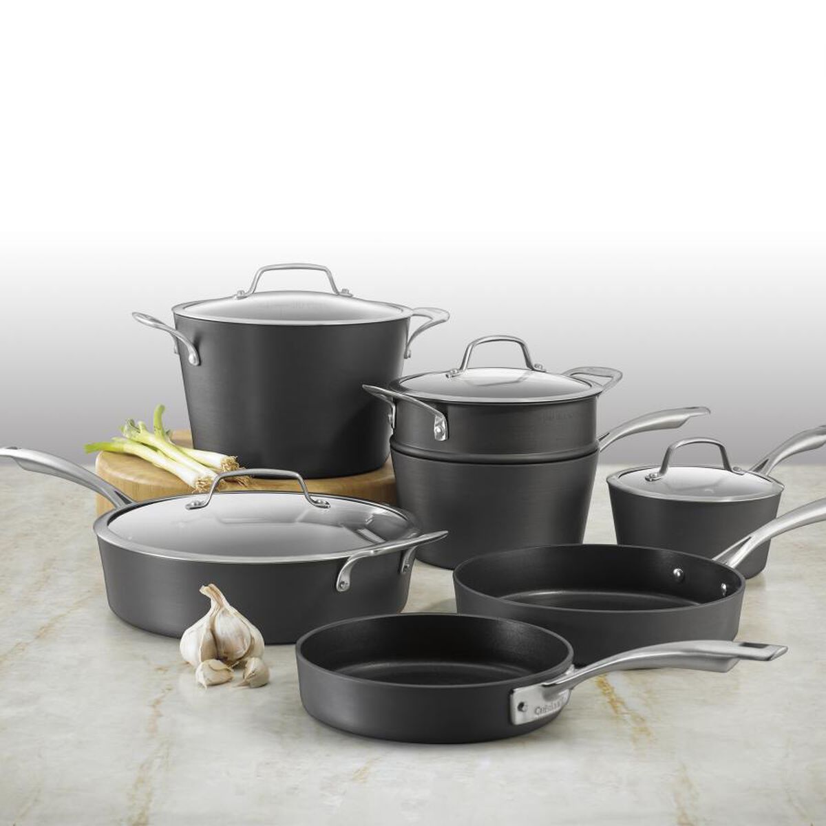Discontinued Chef's Classic&trade; Nonstick Hard Anodized 11 Piece Conical Hard Anodized Induction Set 6