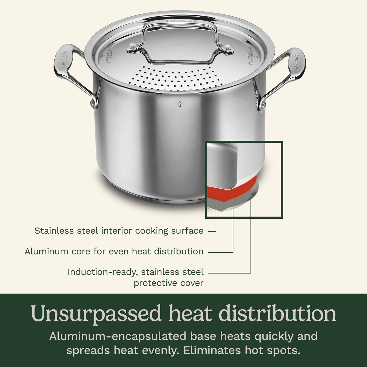 Chef's Classic&trade; 6 Quart Stockpot with Straining Cover