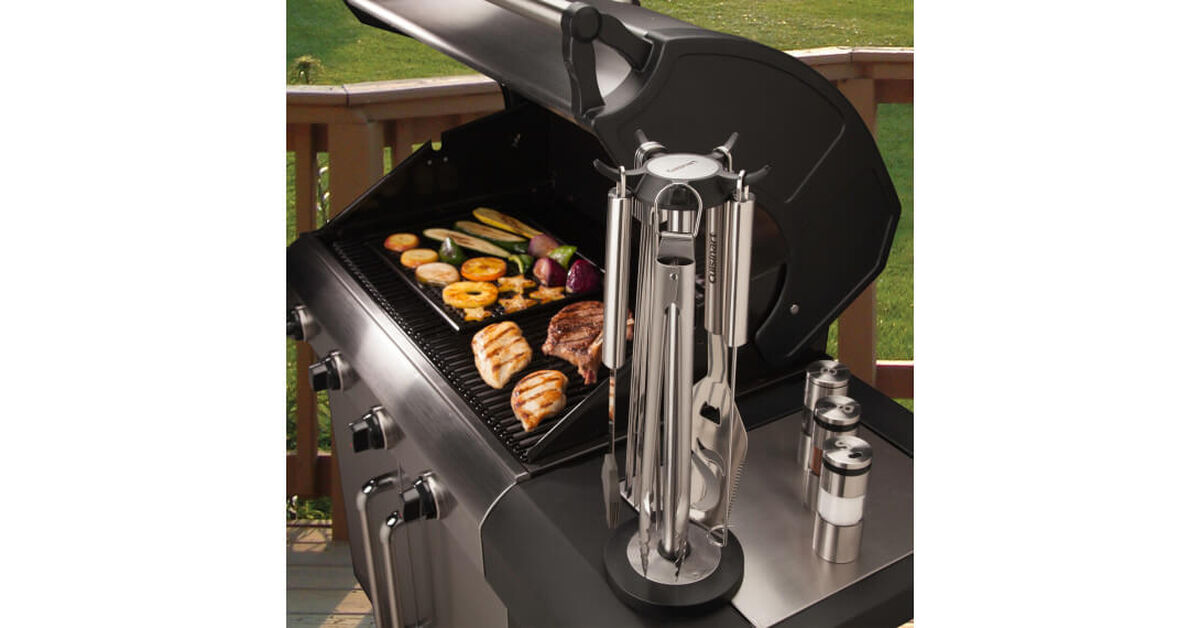 Carousel Stainless Steel Grill Tool Set (10-Piece) 4