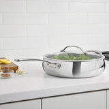 PureClad&trade; Triple-Ply 5.5 Qt. Stainless Steel Saut&eacute; Pan with Helper Handle and Cover 2