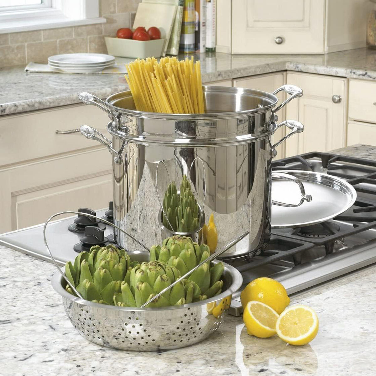 Chef's Classic&trade; Stainless 12 Quart Pasta/Steamer 4 Piece Set