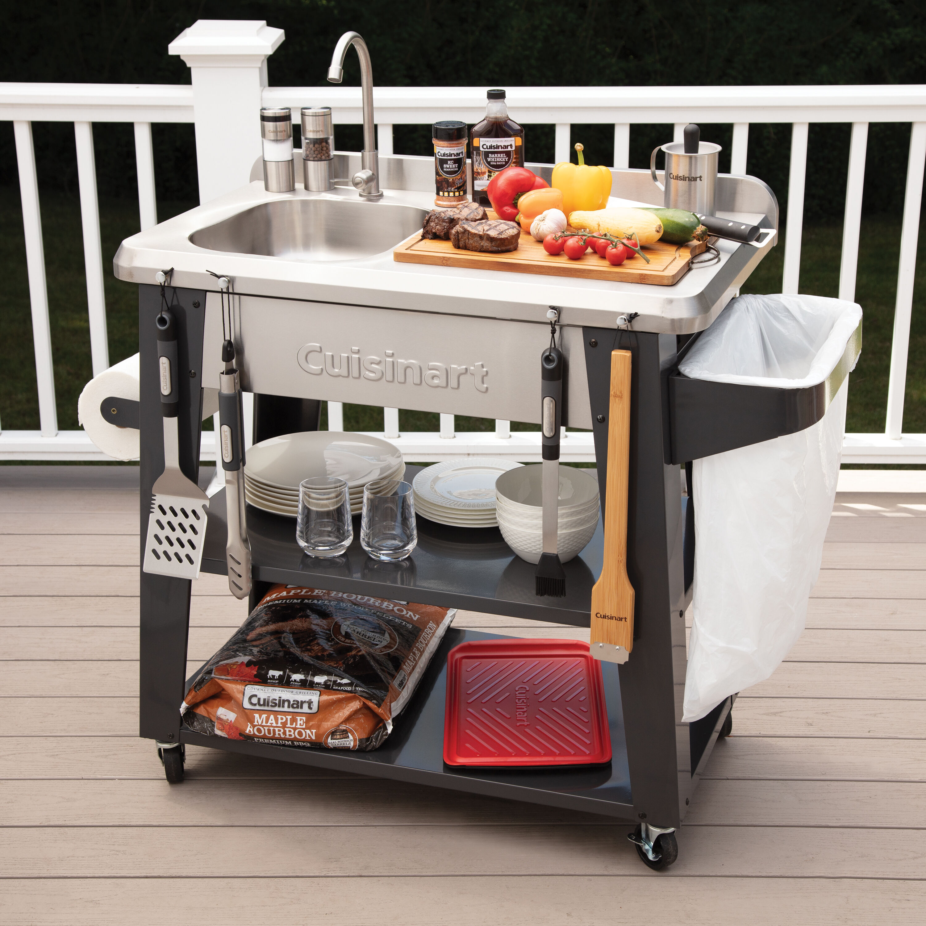 Discontinued Deluxe Outdoor Prep Table - Cuisinart