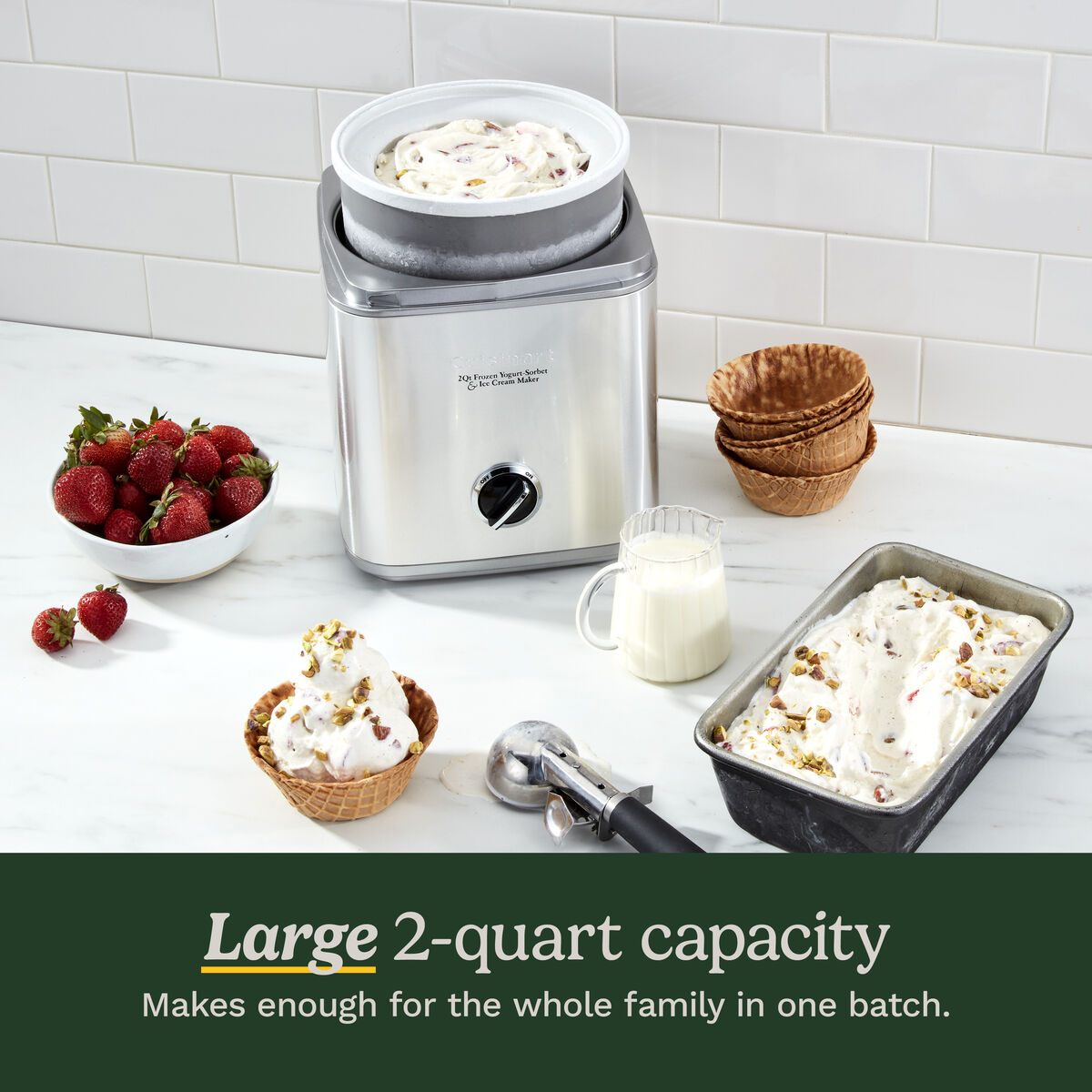 Pure Indulgence 2 Quart Frozen Yogurt-Sorbet & Ice Cream Maker