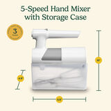 5 Speed Hand Mixer with Storage Case