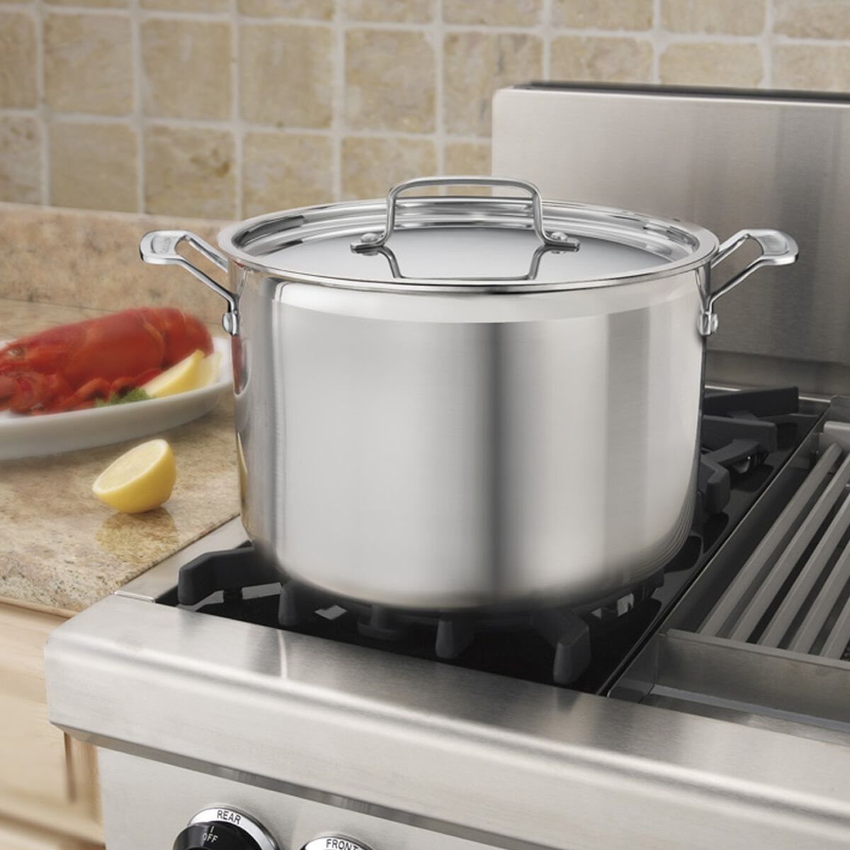 MultiClad Pro Triple Ply Stainless Cookware 12 Quart Stockpot with Cover 2
