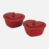 Discontinued 9oz Heart Ramekins with Covers (Set of 2) 1
