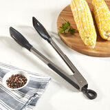 12"  Squared Head Silicone Tongs 2