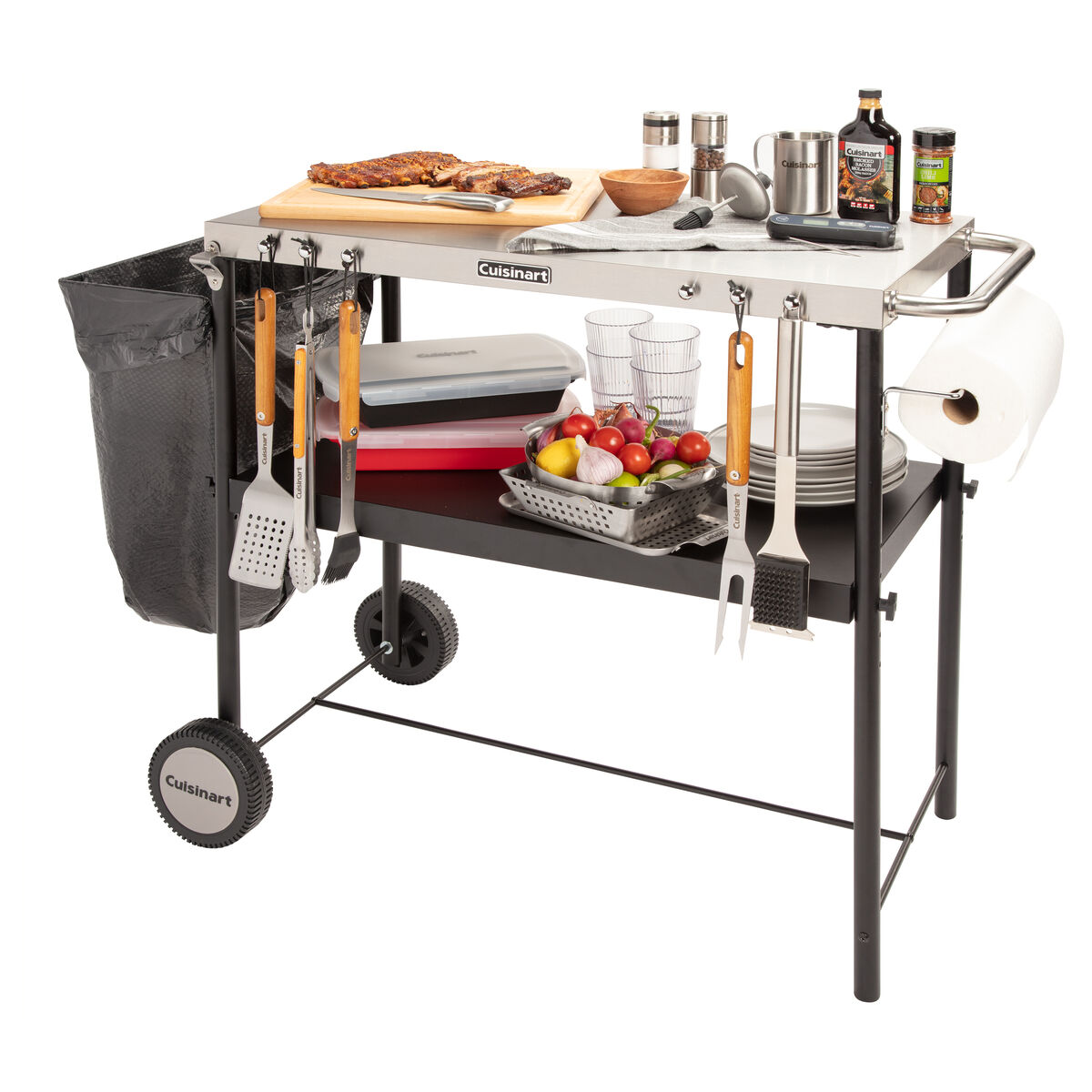 Outdoor BBQ Prep Cart 7