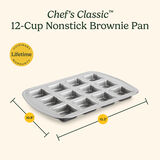 Chef's Classic&trade; Non-Stick 12-Cup Mini Brownie Pan 5