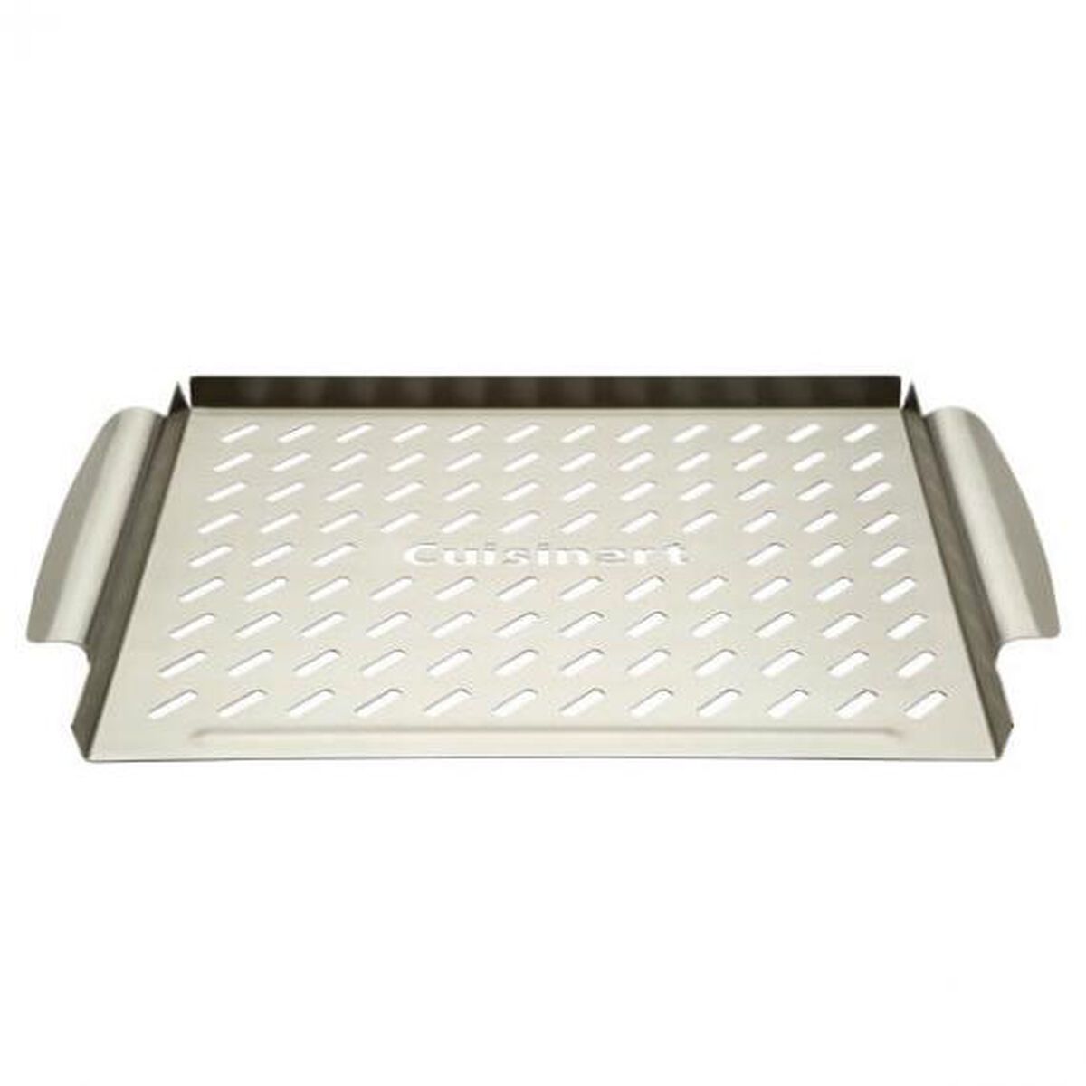 11.5" X 15" Stainless Steel Grill Topper - With Raised Handles 1